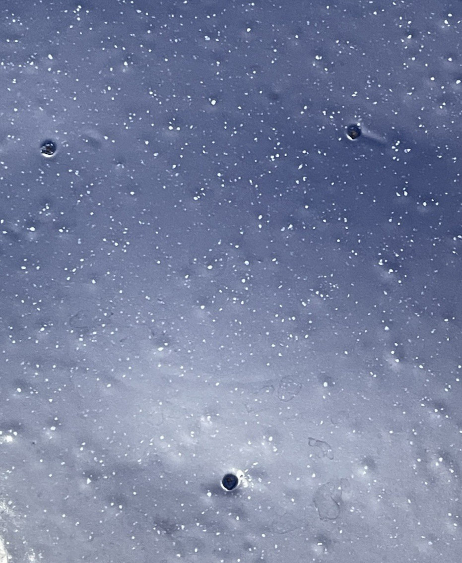 Blue Speckled Enamelware Deep Plate Dish 10.75" D Camping Picnic Retro Classic