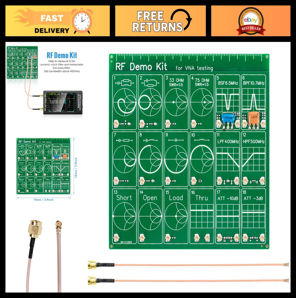 RF Filter Attenuator Demo Kit for NanoVNA-H/F | Vector Network Analyzer Accessor
