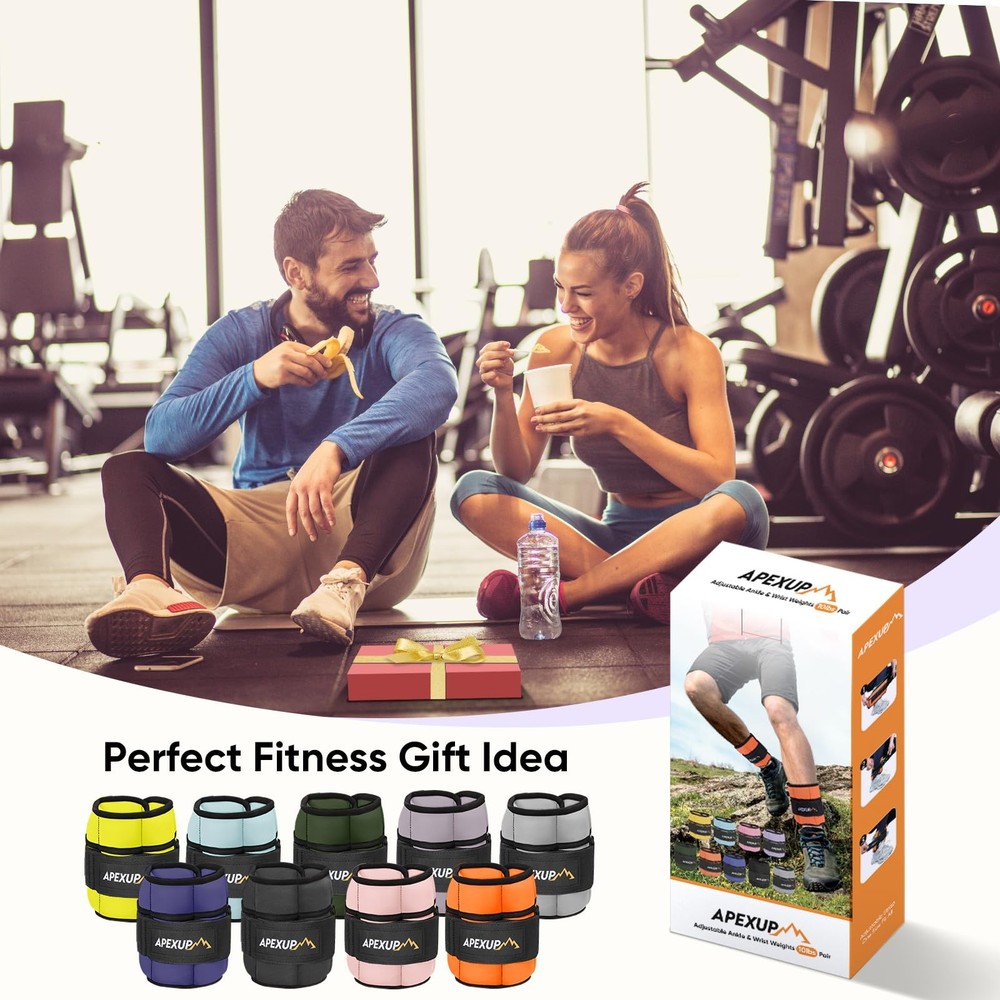 Adjustable Ankle Weights 10lbs Pair Modularized Leg Weight Straps for Men
