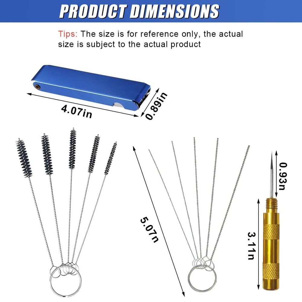 Carburetor Cleaning Kit, Carbon Dirt Jet Remove Torch Tip Cleaner Set Include...