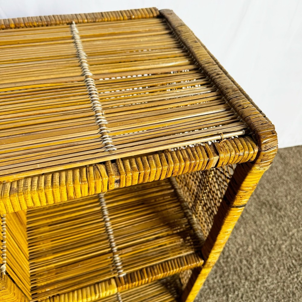 Boho Chic Wicker Wrapped Credenza