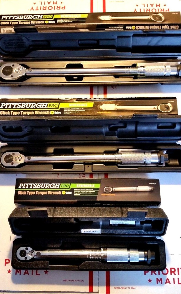 1/4 3/8 1/2 Drive Click Type Torque Wrench Snap Socket Set