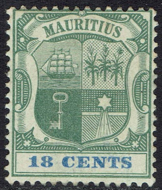 MAURITIUS 1895 ARMS 18C