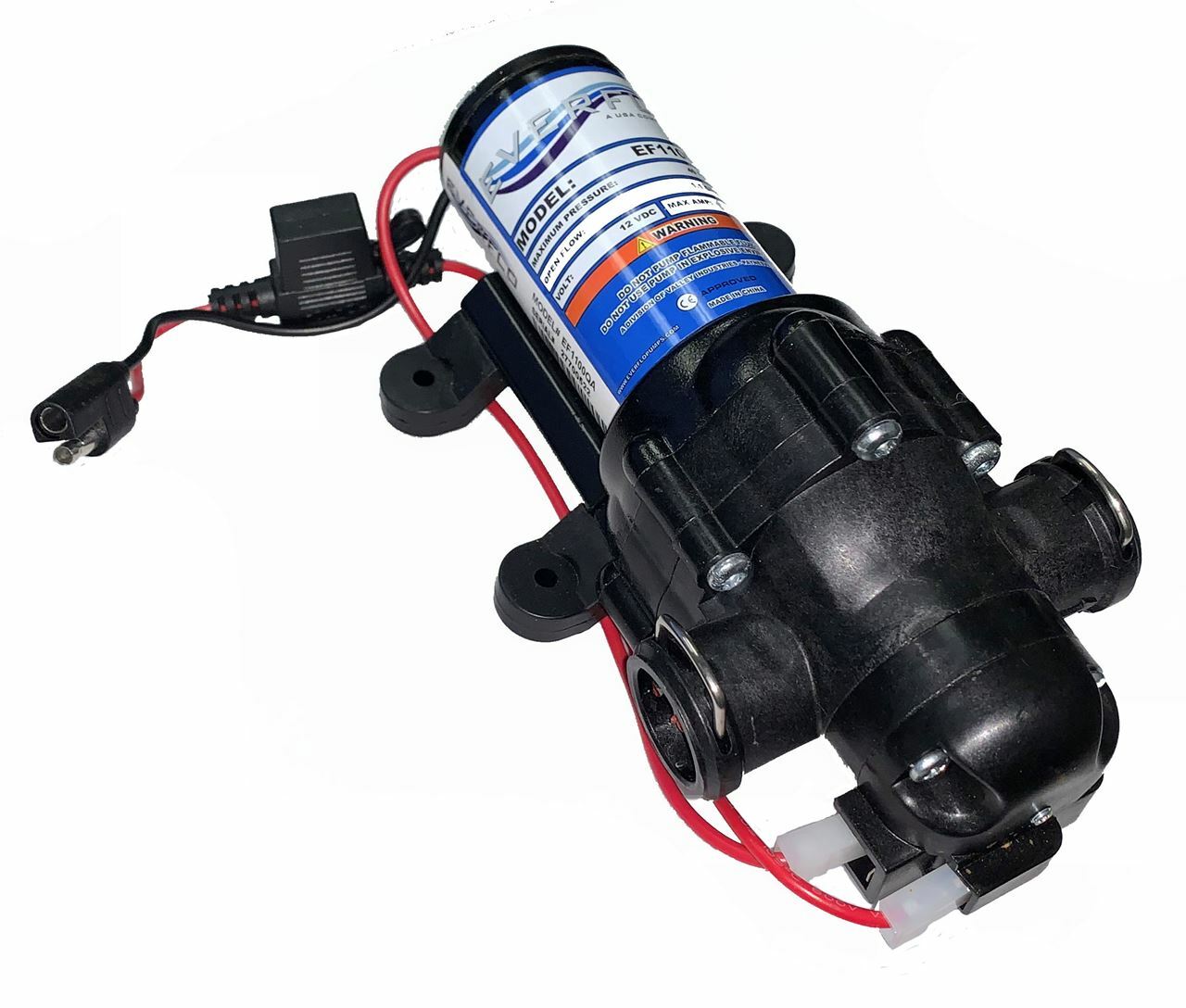 Everflo EF1100-QA Diaphragm Pump 12 V, 40 PSI, 1.1 GPM QA Ports