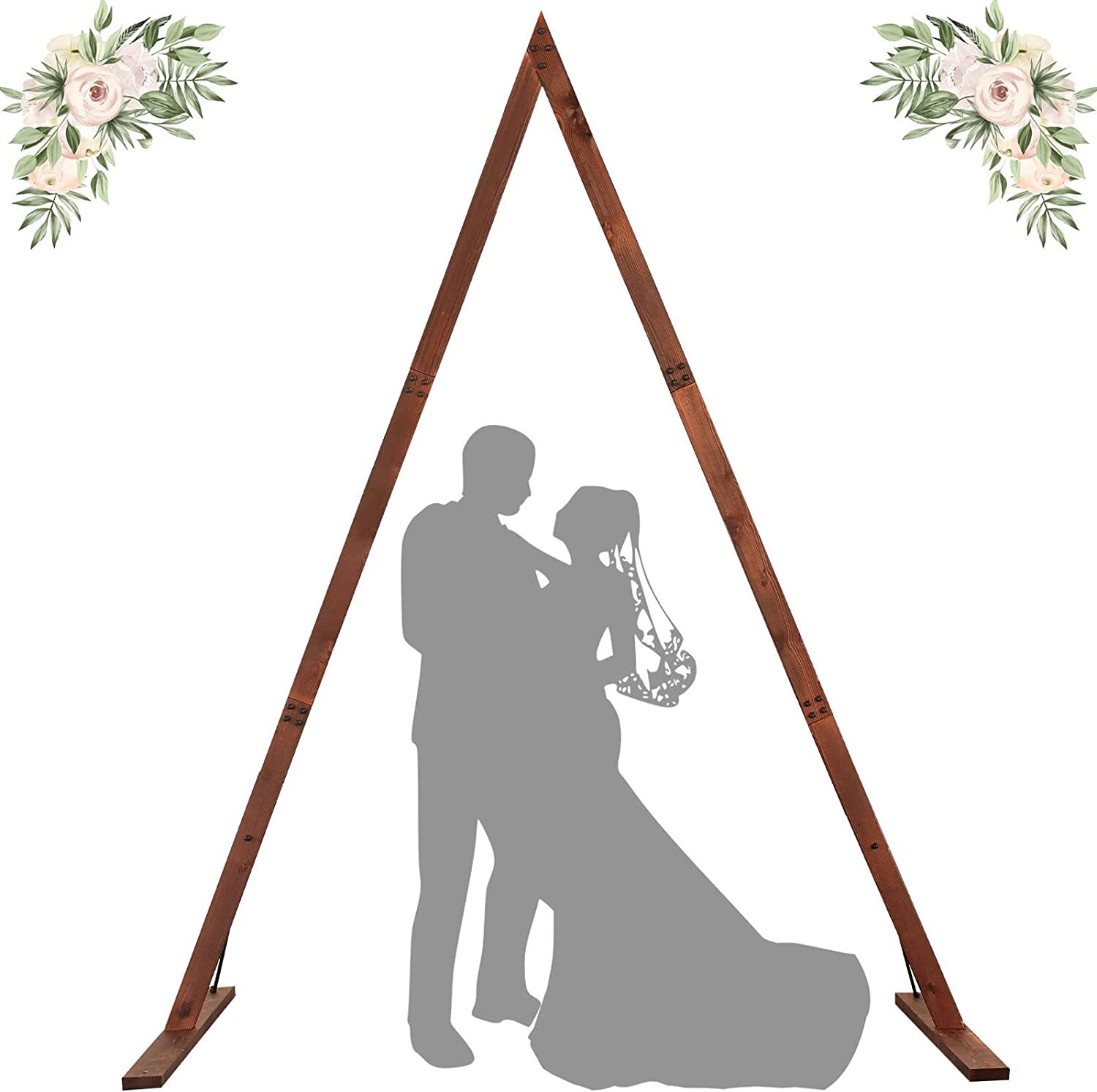 2PCS Nesting Triangle Wood Wedding Arches Arbor Floral Archway Backdrop Stand US