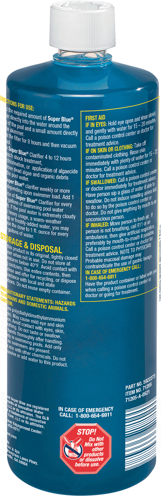 GLB Super Blue Clarifier 32oz. (Pack of 4)