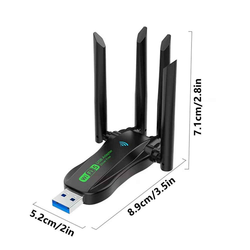 For Computer WiFi 6 Bluetooth 5.4 Adapter Dual Band USB Wireless Network Card
