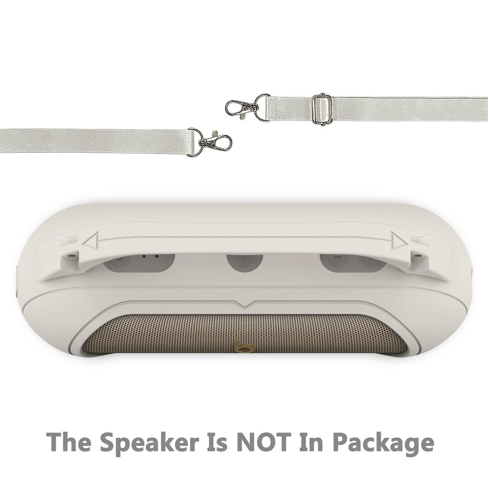 Beats Pill 2024 Silicone Case - Protective Holder with Strap Gray