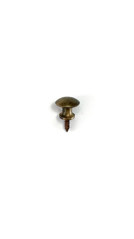 10 solid BRASS 1/2" inch heavy small knobs screw fix kitchen cabinets 15mm