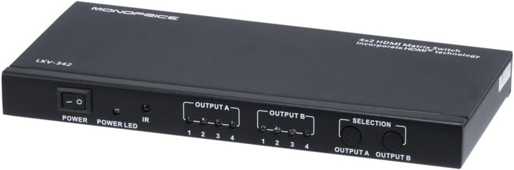 4x2 True HDMI® Matrix Switch w/Analog Audio Output