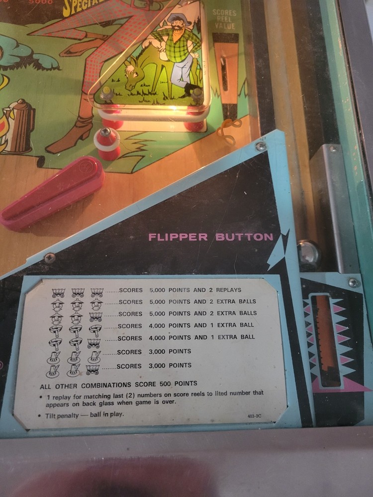 Williams Klondike Pinball Machine