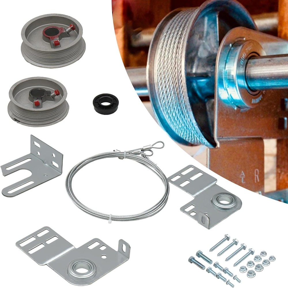 Garage Door Torsion Spring Kit, Including Cables, Mounting Brackets, Hardware Ki