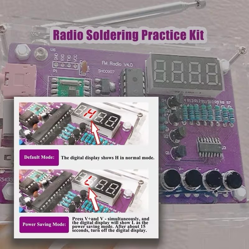 FM Radio Kit Soldering Practice Kit for Beginner STEM Educational Training Kit
