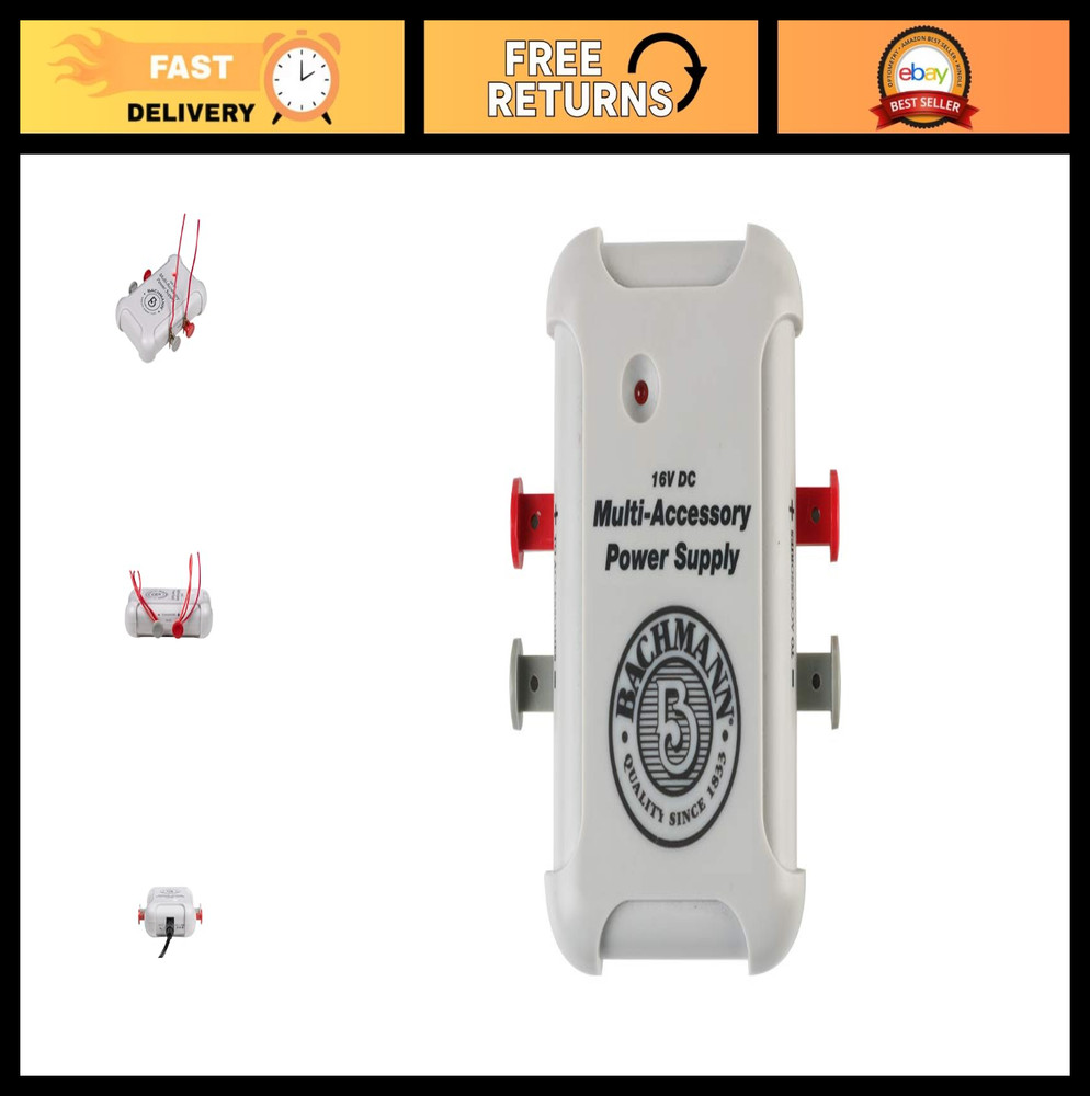 Multi-Accessory Power Supply 16V DC for Trains - Reliable Grey Power Source