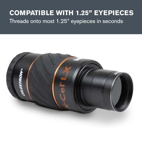 1.25" Moon Filter for Lunar Observation, Bright Planets & Terrestrial Viewing -