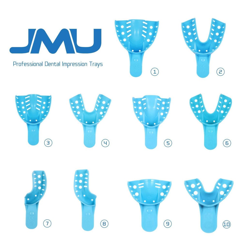 Dental Impression Trays Upper and Lower Autoclavable Perforated Impression Tray