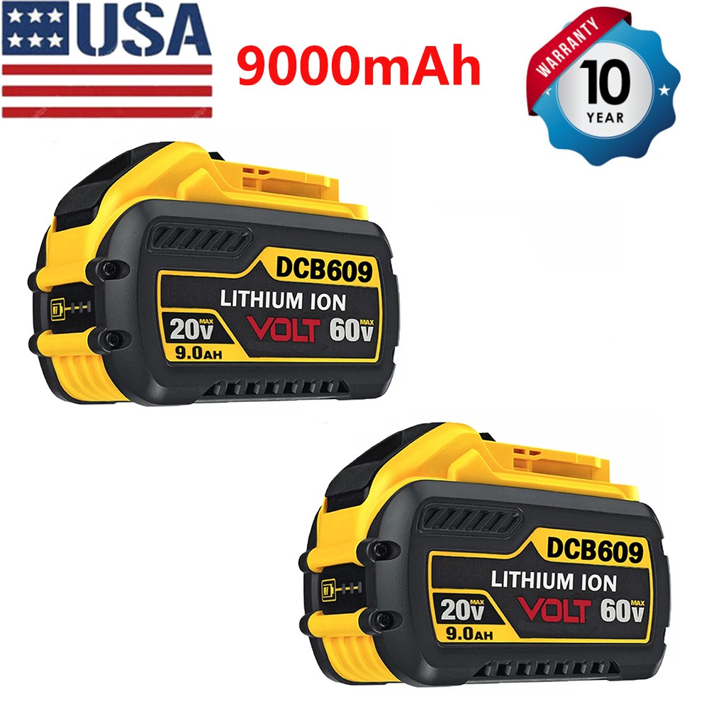 2Pack for DeWalt FLEXVOLT 20V/60V MAX Tools Battery Lithium-ion DCB609 9.0Ah