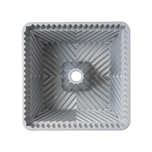 Nordic Ware 80577 Bundt Squared Pan, 10-Cup Capacity, Graphite