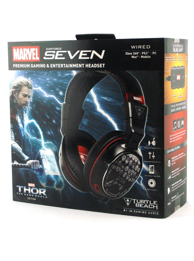 Marvel Ear Force Seven Thor Gaming Headset xBox 360 PS3 PC Mac Turtle Beach New