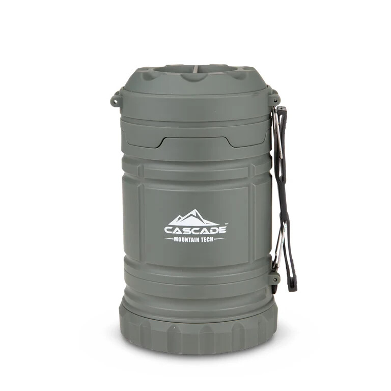 Cascade Mountain Tech 300 Lumen Pop-Up Lantern & Flashlight | Dark Gray