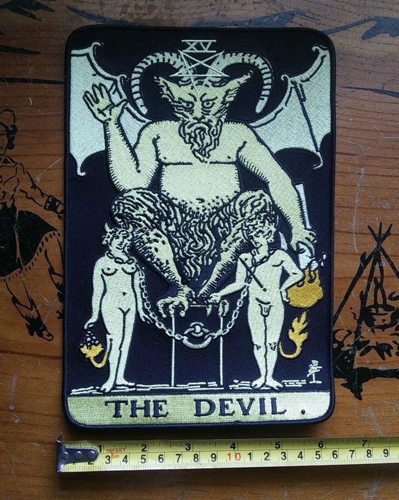 Patch LARGE Tarot Death Card DEVIL Embroidered BIKER MOTORCYCLE Back Patch