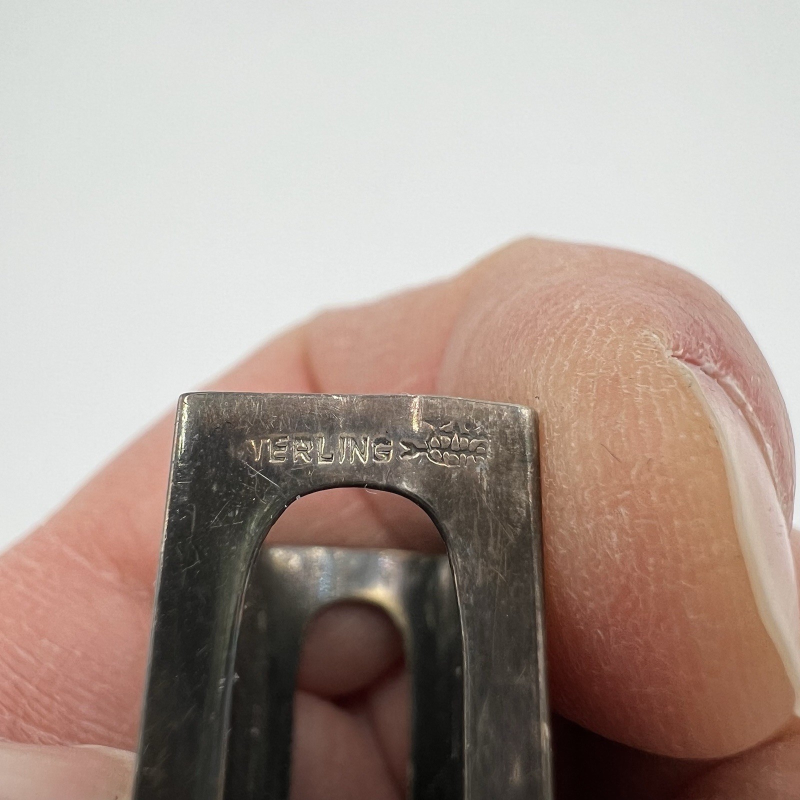 Vintage Art Deco Sterling Silver Match Box Cover Match Book ARF Monogram Stripe