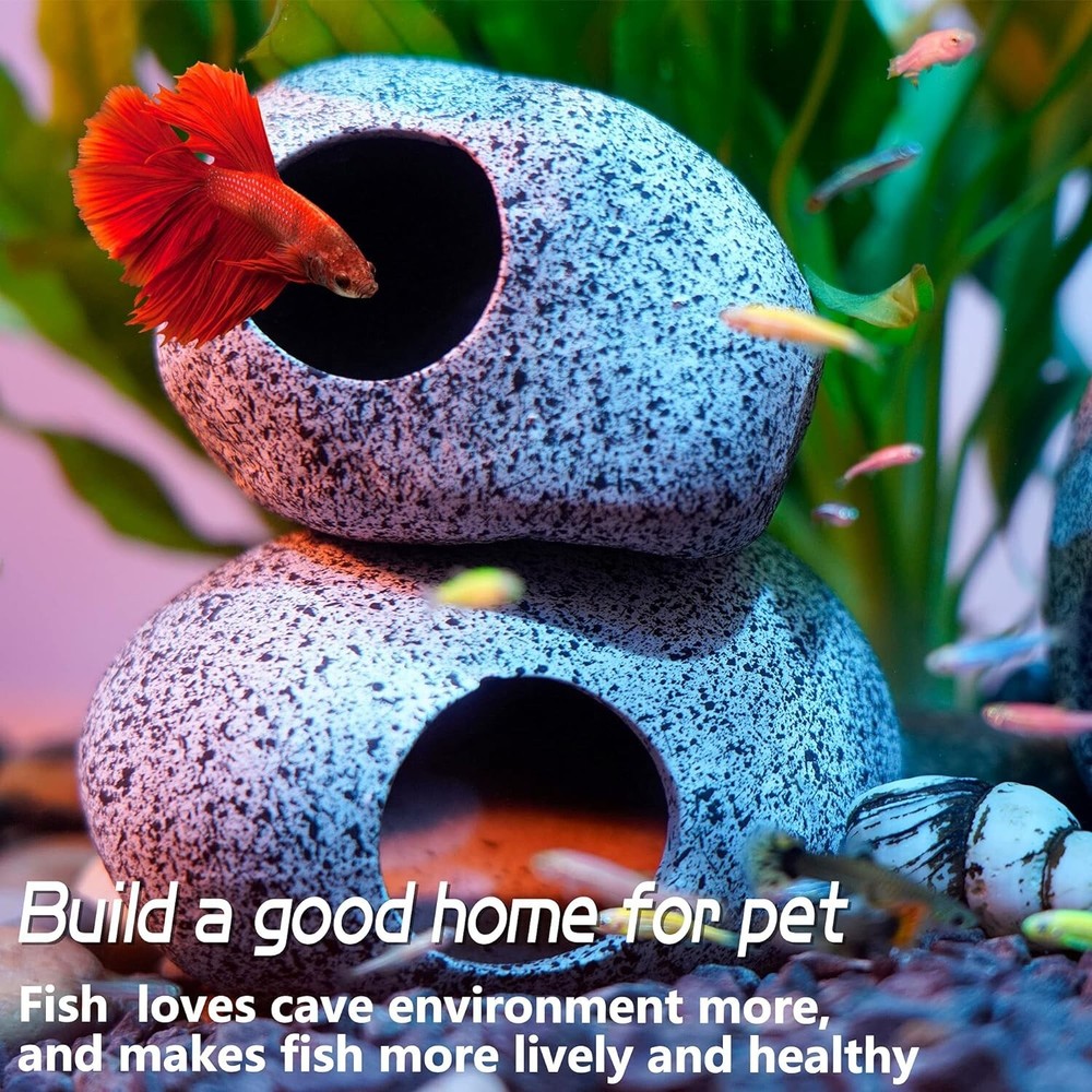 Small Fish Tank Accessories: Betta Cave Hiding Spots - Environmentally Friendly