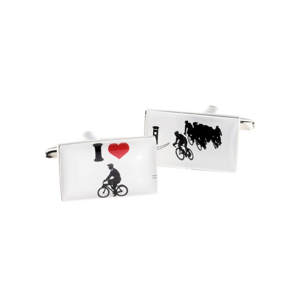 I Love Cycling Cufflinks Presented in a Cufflink Box X2BOCR145
