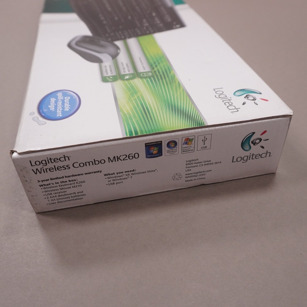 NEW Logitech MK260 Wireless Combo Keyboard & Mouse 2.4 Ghz 10-Meter Range SEALED