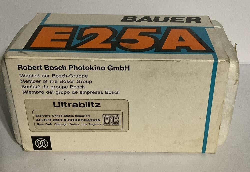 Vintage BAUER E25A Ultrablitz electronic Flash Robert Bosch *Tested*