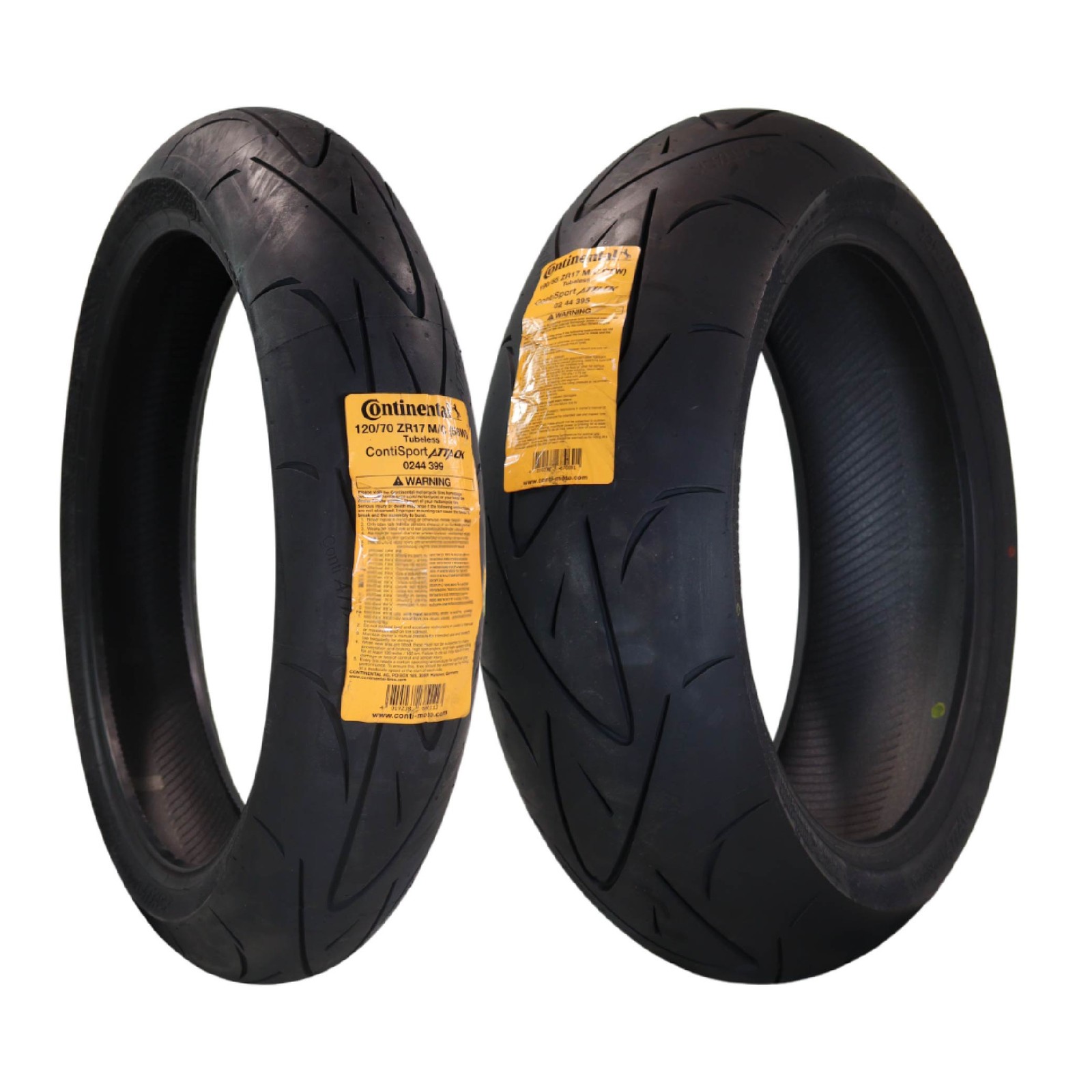 Continental ContiSportAttack 120/70ZR17 Front & 190/55ZR17 Rear Motorcycle Tires