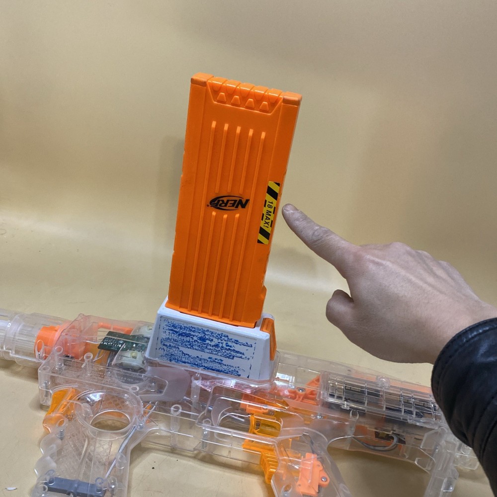 NERF Modulus Ghost Ops Evader Blaster Transparent LIghts Up （ seller FIXed)