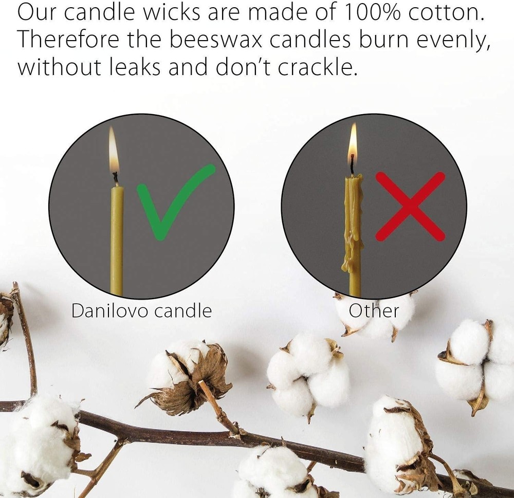 Romantic Honey-Scented Beeswax Candles - Bulk Pack