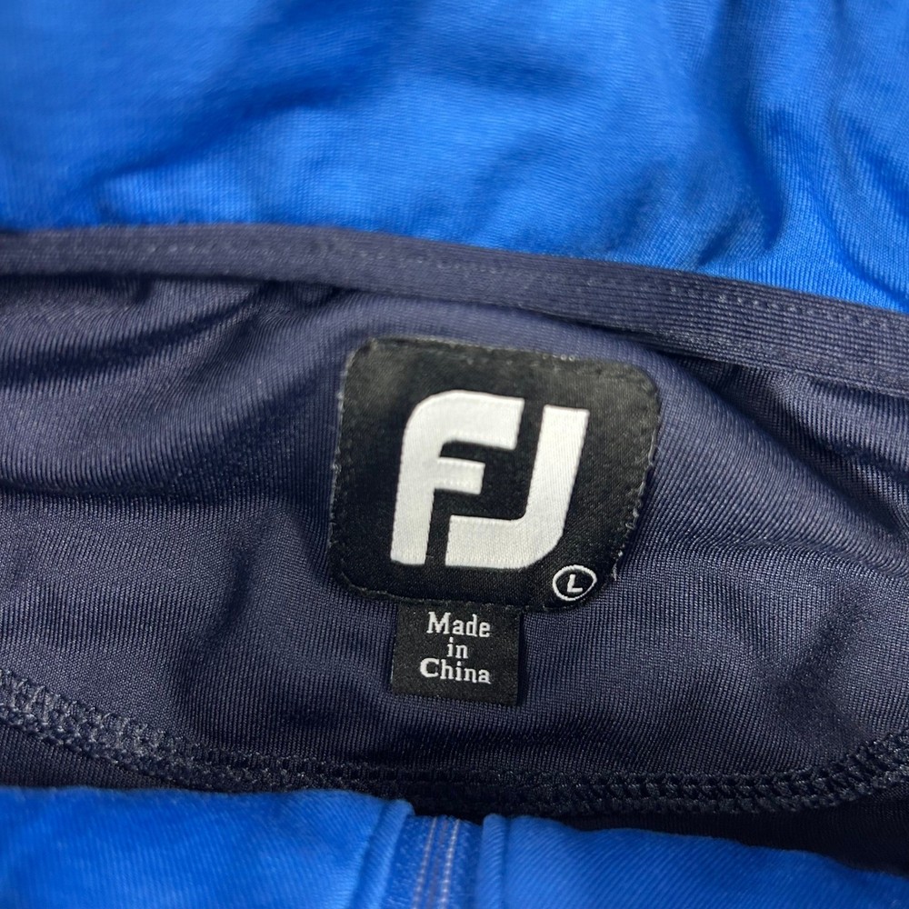 FootJoy Quarter Zip Pullover Men Large Navy Blue Stretch Golf Athletic Jacket