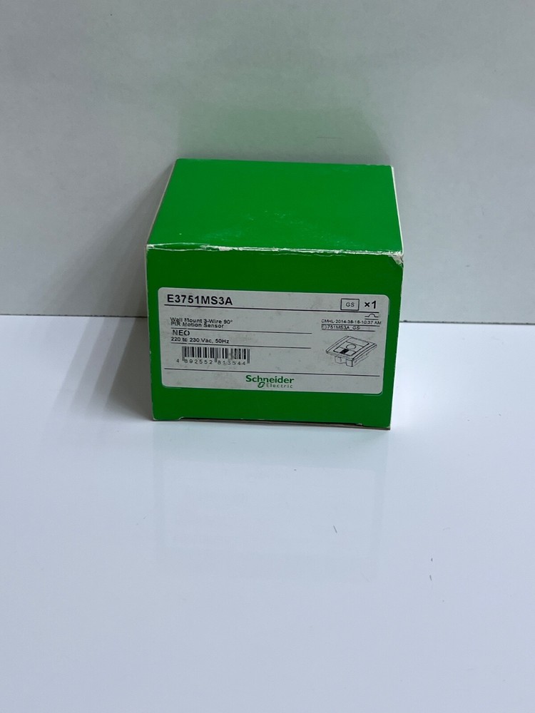 Schneider E3751MS3A Wall Mount 3-wire 90º PIR Motion Sensor E3751MS3A_GS