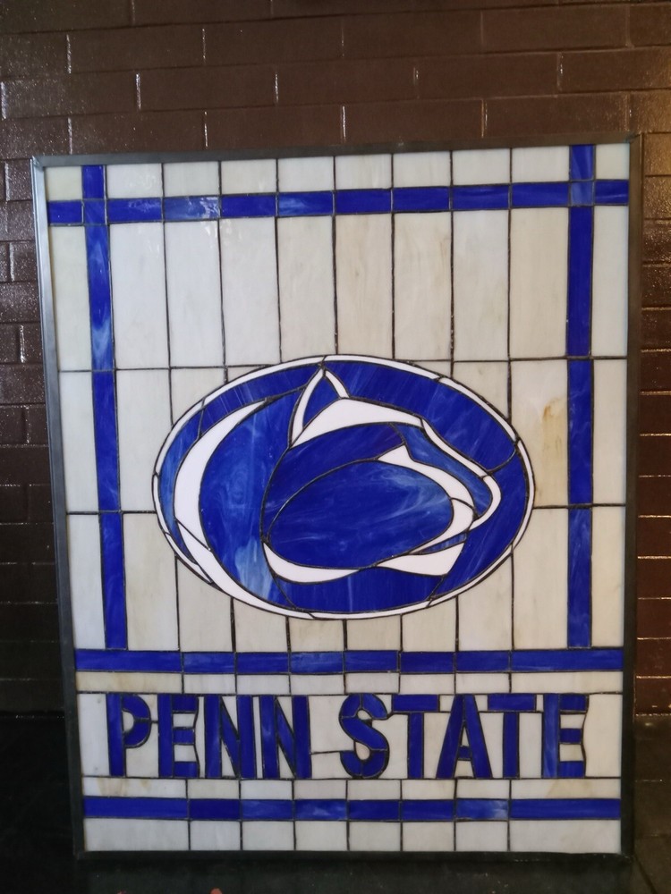 Penn State Stained Glass Fireplace Surround
