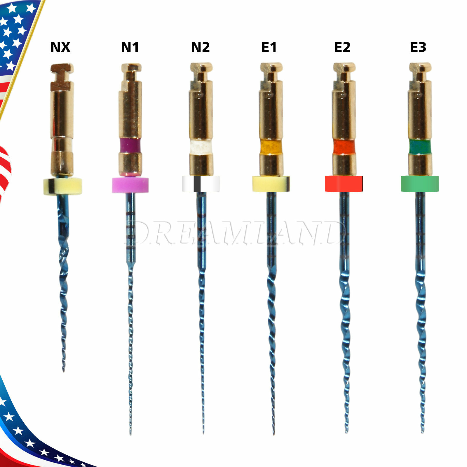Dental Endodontic Engine Rotary NiTi File Files 25mm for Endo motor USA