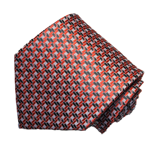Men's Hot Pink Solid Color Zigzag Tie