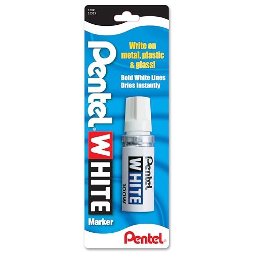Felt Tip White Marker, Broad Point