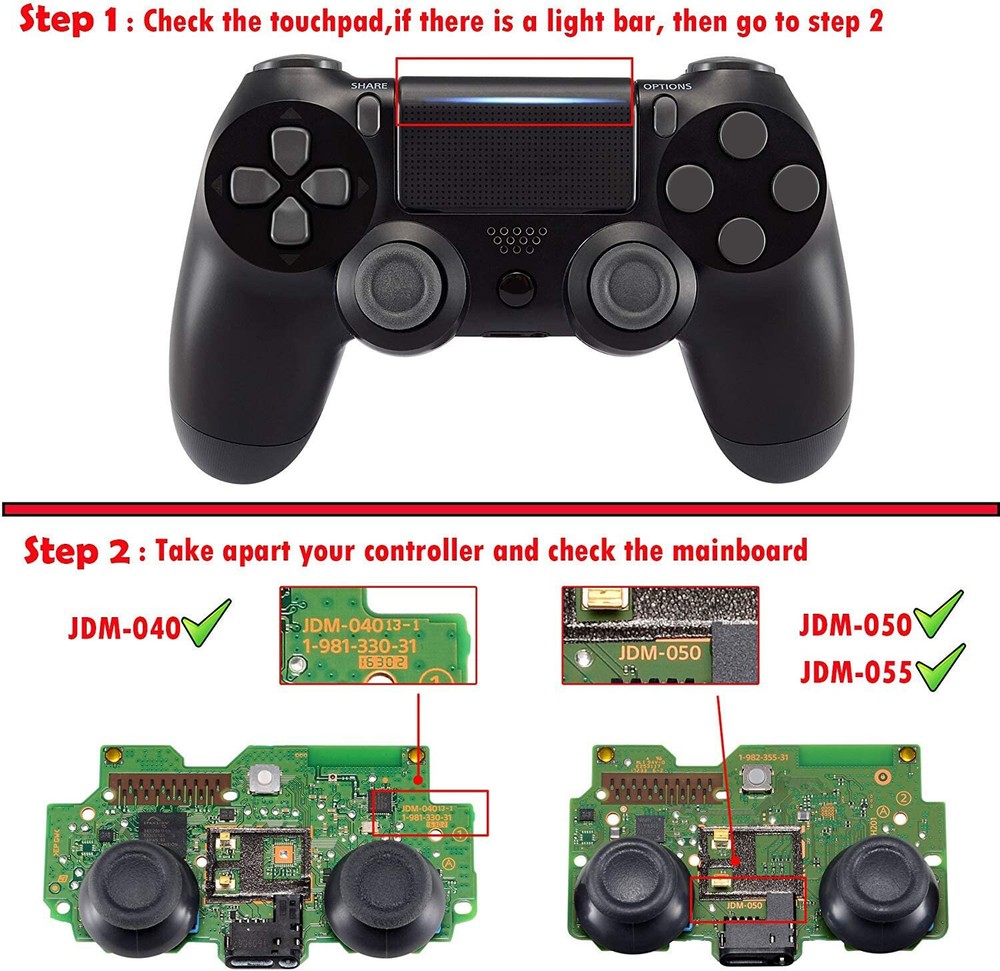 eXtremeRate Shoulder Buttons Bumper Trigger Mouse Click Kit for PS4 Controller