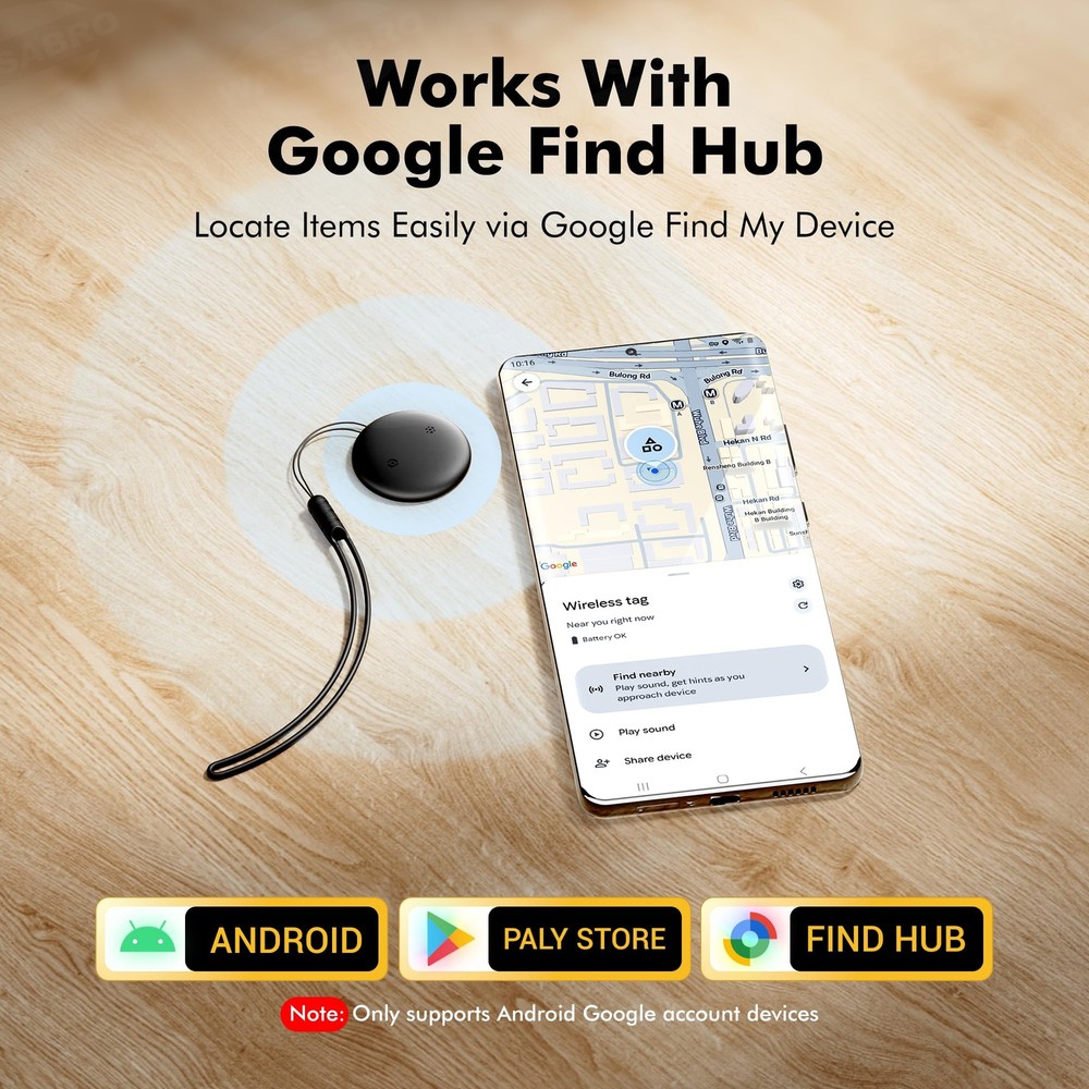 Bluetooth Tracker 4-Pack for Android & Samsung with Case, Smart Tag Item Find...