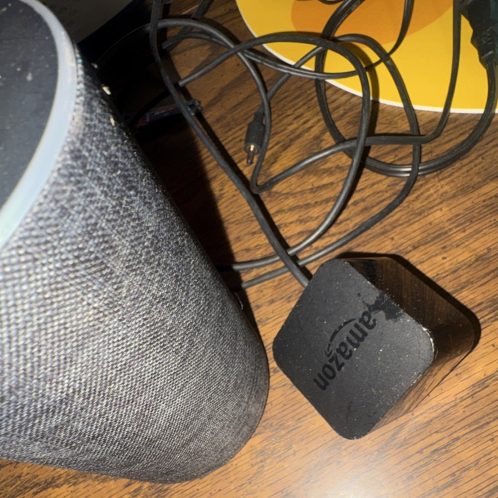 Amazon Echo (2nd Generation) Gray Fabric Smart Speaker Alexa Wi-Fi Bluetooth