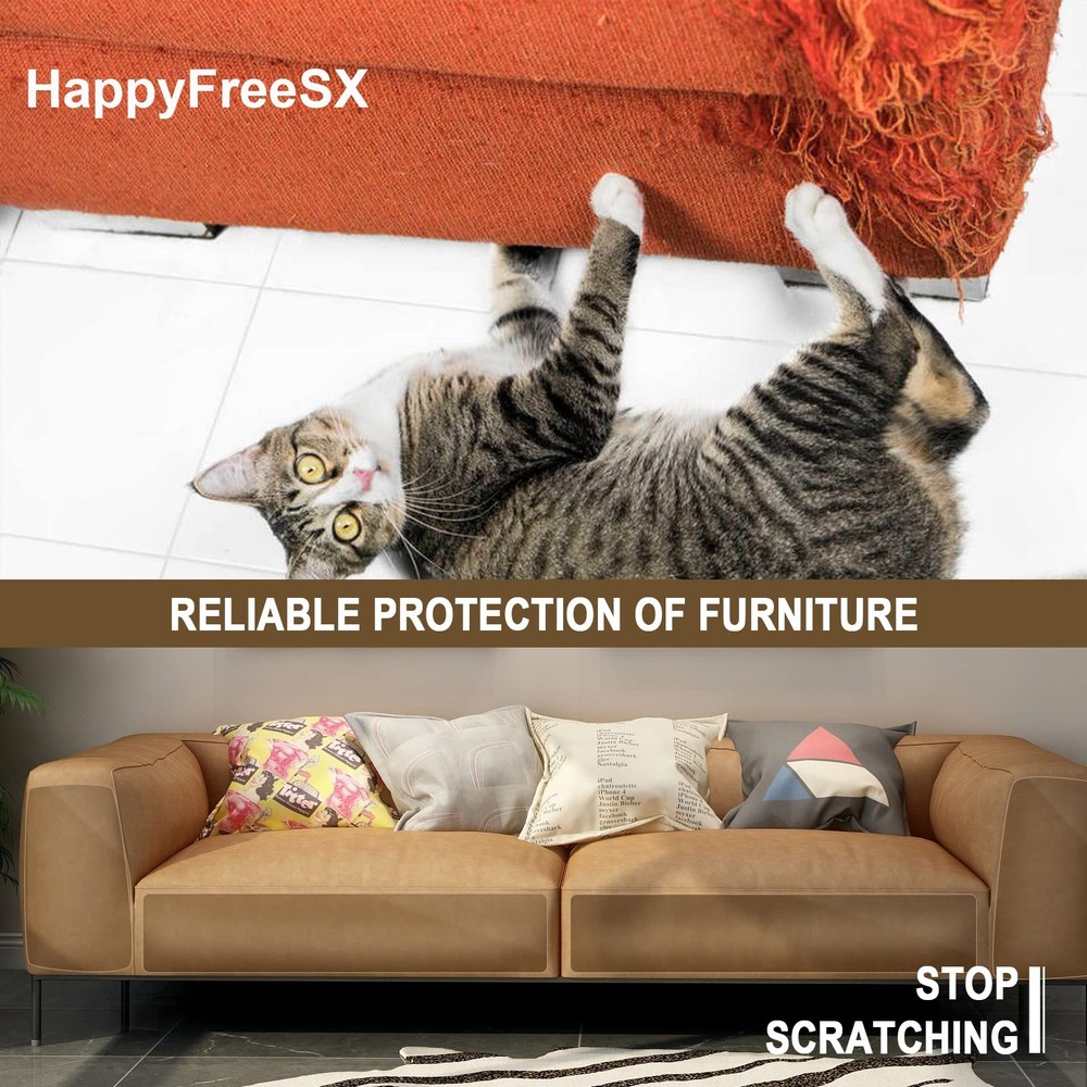 Cat Scratch Protector Tape 10pc Double Sided Furniture Shield Sheets