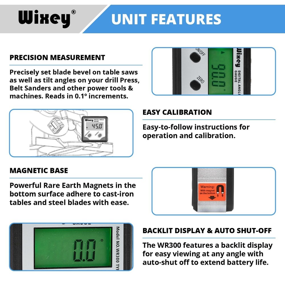Versatile 180° Digital Angle Finder with Magnetic Base - Woodworking Essential