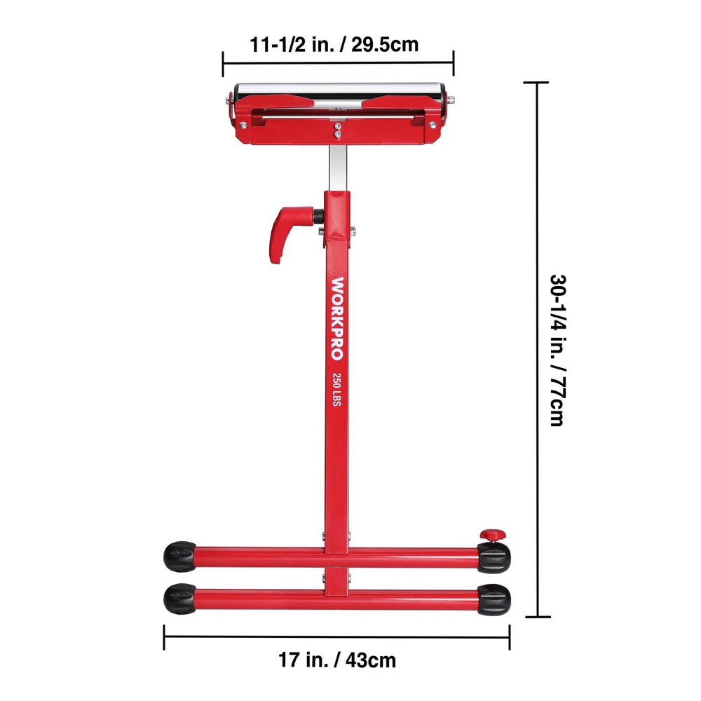 WORKPRO Adjustable Folding Roller Stand Height Heavy Duty 250LBS Load MAX 2-Pack