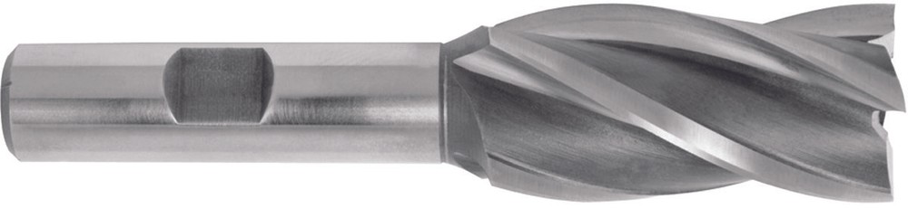 19/32 x 1/2" Shank 4F HSS Single End Mill - USA