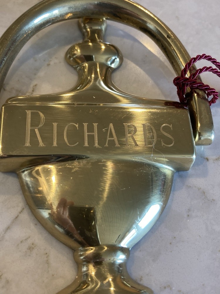 RICHARDS Family PERSONALIZED Engraved Door Knocker Solid Brass Spain