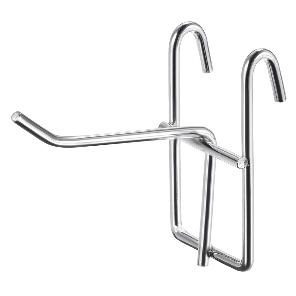 12pcs Grid Wall Display Hooks Store Storage Wall Organizers 2.4 Inch Silver