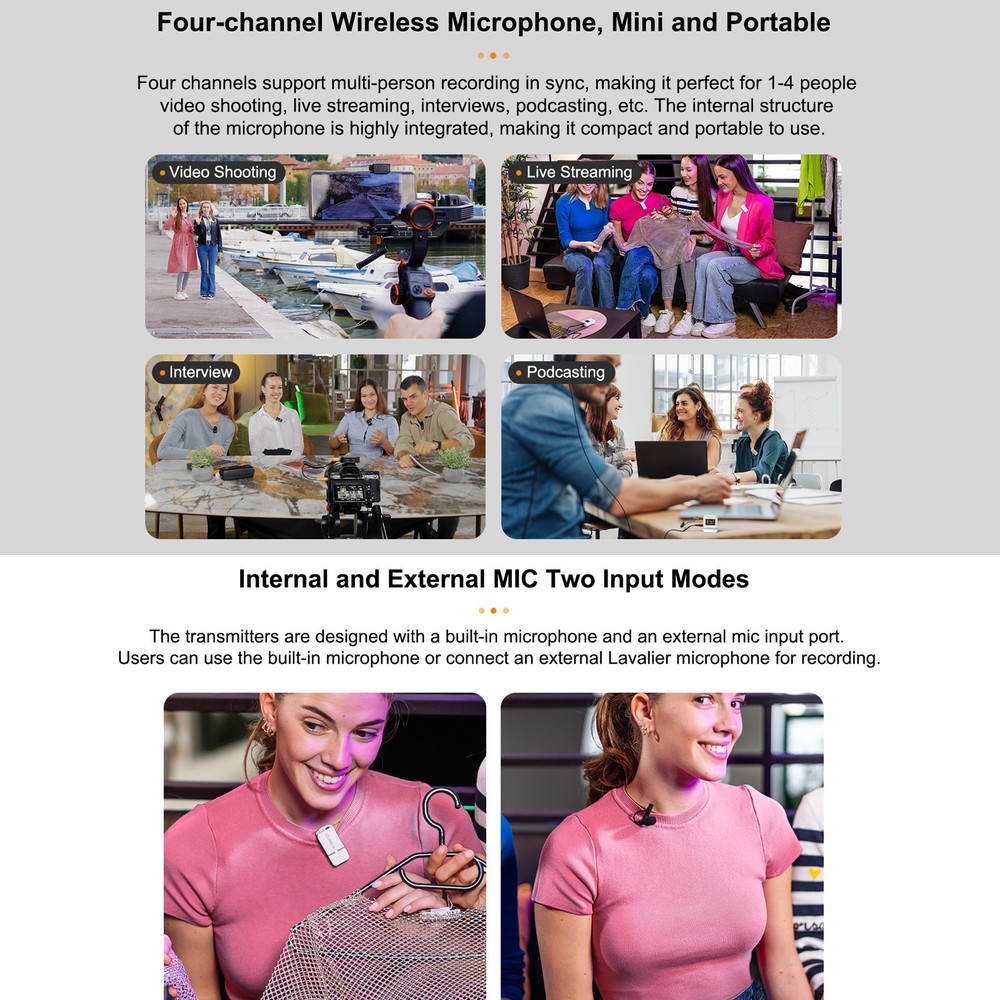 Comica Vimo Q Four-Channel Mini Wireless Lavalier Microphone System