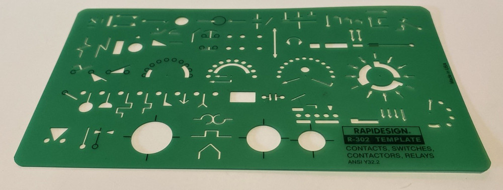 Rapidesign Electrical/Electronics Symbol Templates Set, 3 Templates (R300)